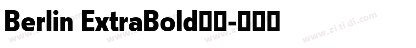 Berlin ExtraBold字体字体转换
